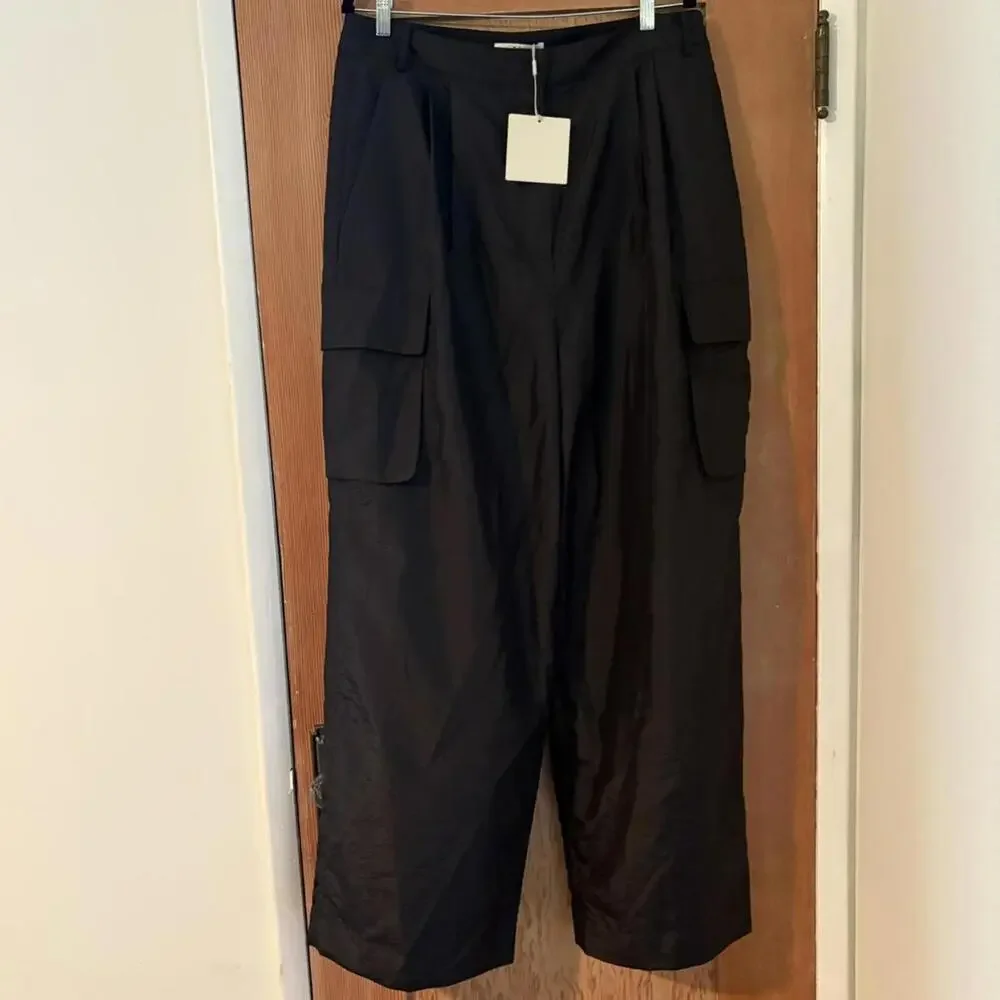 NWT - TIBI crispy nylon cargo pants size 14 - Picture 2 of 5